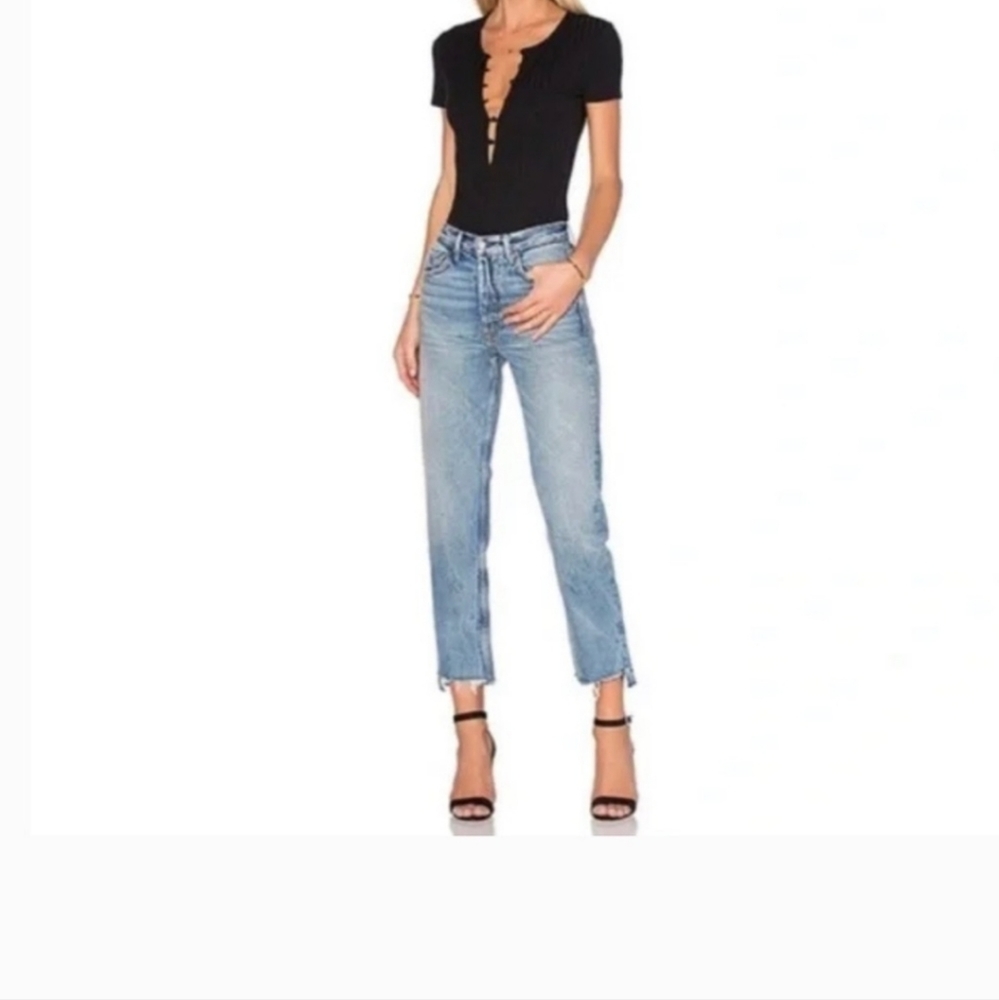 Grlfrnd helena light wash crop jeans  women size 26 - Picture 13 of 15